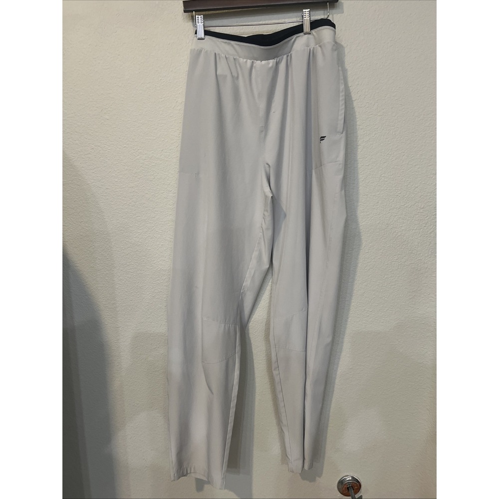 Fabletics Mens Fundamental Jogger OFF-WHITE Black Logo Drawstring 39 X 32 XXL